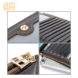 <span class=keywords><strong>Los</strong></span> hombres de embrague largo negocio de cuero Retro Multi tarjeta monedero cartera - Product Image 6