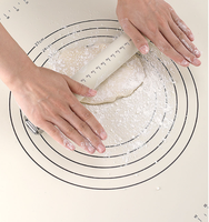 Ensemble rouleau à pâtisserie et tapis de cuisson en silicone antiadhésif avec marquages de mesure