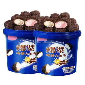 OEM Crispy Burst Pulp cookie Chocolate small ball Compound wafer Chocolate Filling Biscuit