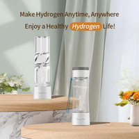 Bouteille d'eau hydrogénée de qualité alimentaire en PC Tritan, générateur SPE PEM 430 ml, portable, rechargeable avec fonction de lavage à l'envers, USB Type-C