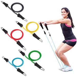 Kit de tubes de résistance en latex 11-en-1, vente en gros directe usine, conception à crochet, équipement d'entraînement physique, faible MOQ, OEM - Product Image 4