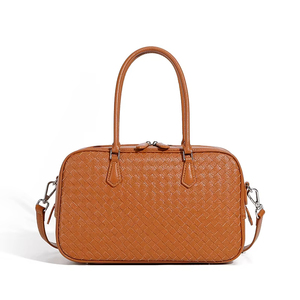 Bolso de Mujer 2025, Hecho a Mano, Cuero Genuino de Vaca, Tejido, con Cierre, de un Solo Hombro - Product Image 4