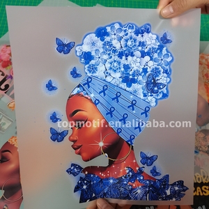 Afro Girl si deve vedere dio anche quando <span class=keywords><strong>non</strong></span> si vede dio DTF Transfer Printing pronto a premere per indumento camicie borse abbigliamento - Product Image 5