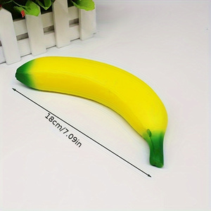 Porte-clés Halloween Pâques en plastique écologique, jouets de décompression, banane factice, mangue artificielle, pastèque, jouet musical à pincer parodique - Product Image 1
