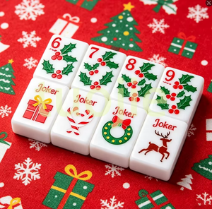Ensemble de Mahjong Américain de Luxe Personnalisable de 160 Pièces en Acrylique Gravé, Thème Côte Moderne, Portable, Écologique et Résistant à l'Eau - Product Image 4