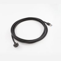 Kabel USB 3.0 Tipe-C Sudut Kanan dengan Pengunci Sekrup Ganda ZED 2i StereoLabs 0.3m 1.5m 3m untuk Mesin Visi Industri dan Robotika
