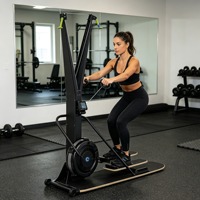 Offre Spéciale : Appareil de Fitness Ski Ergométrique, Simulateur de Ski, Machine d'Entraînement au Ski avec Support au Sol et Moniteur de Fréquence Cardiaque