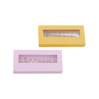 Boîte d'emballage de faux ongles vides roses avec logo personnalisé boîte d'emballage de faux ongles artificiels à presser pour ongles