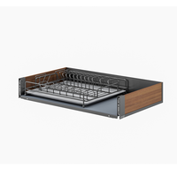 ARTSTEEL Tiroir à vaisselle coulissant moderne et écologique en aluminium, égouttoir multifonctionnel avec compartiments pour couverts