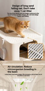 Arenero <span class=keywords><strong>para</strong></span> <span class=keywords><strong>Gatos</strong></span> Fácil <span class=keywords><strong>de</strong></span> Limpiar, Resistente a Salpicaduras, con Diseño <span class=keywords><strong>de</strong></span> Cajón Completamente Cerrado y Práctica Cuchara <span class=keywords><strong>de</strong></span> Plástico <span class=keywords><strong>para</strong></span> <span class=keywords><strong>Arena</strong></span> - Product Image 6