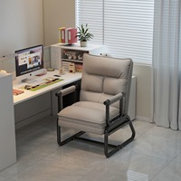 Fauteuil inclinable pliable, lit simple, chaise de bureau relaxante, chaise de bureau à double usage avec dossier pour ordinateur et structure métallique