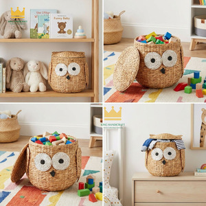 Cestas de Almacenamiento de Papel Tejido Hechas a Mano, Ecológicas, Duraderas y Adorables, con Diseño de Búho, para Habitaciones Infantiles, de Vietnam - Product Image 6