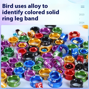 Fasce di uccelli in alluminio di alta qualità personalizzabili in alluminio anello per uccelli in bianco anelli di piccione anello gamba di pollo - Product Image 5