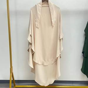 Sharut all'ingrosso di alta qualità modesto musulmano donna Niqab Hijab cravatta in testa indietro Hijab preghiera lungo Jilbab Hijab Jazz crêpe Khimar - Product Image 4