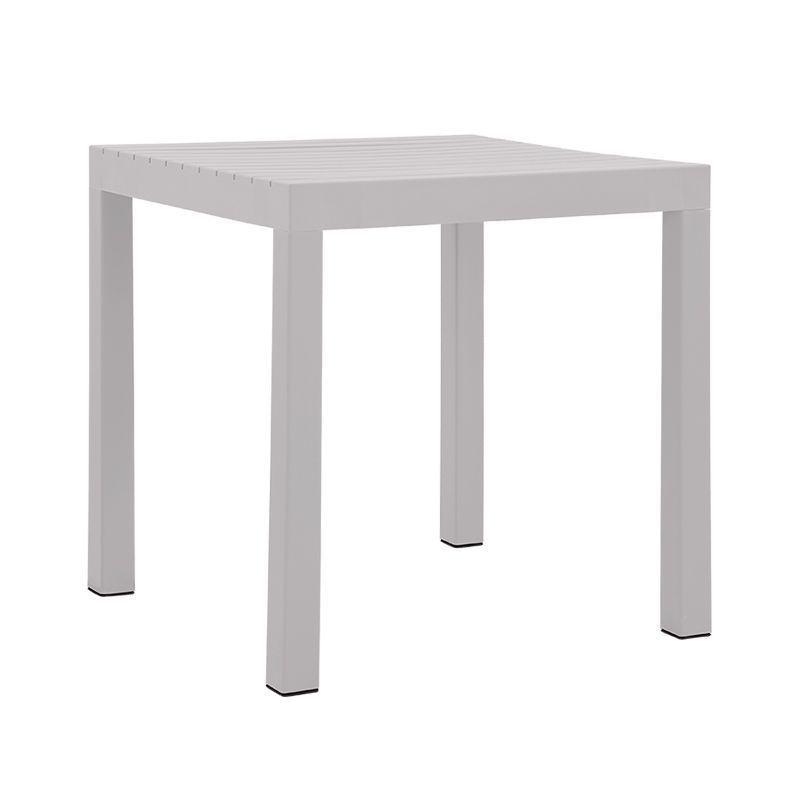 Grayish-white outdoor square table [72*72*75 cm high]