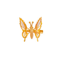 Offre Spéciale mignon ailes mobiles colorées accessoires de cheveux Barrettes pince à bec de canard or argent métal papillon pince à cheveux décoration