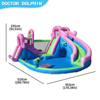 Château gonflable résidentiel en tissu Oxford avec toboggan, fabricant OEM ODM pour enfants, utilisation en extérieur
