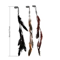 Accessoires de cheveux de Style ethnique rétro bohème transfrontalier longue plume épingle à cheveux acétate coiffure indienne pour les femmes