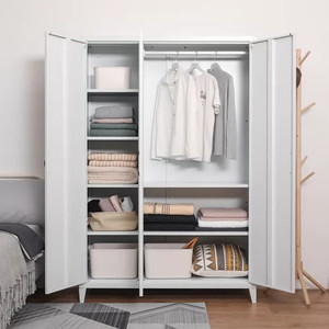 Armoire métallique moderne et simple à 3 portes pour vêtements, placard, garde-robe, armario - Product Image 2