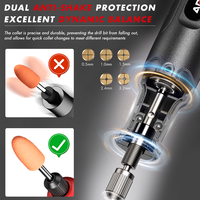 Outil rotatif micro sans fil rechargeable portable à 5 vitesses pour gravure, polissage, découpe et perçage
