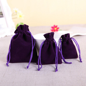 Luxury Velvet Jewelry <b>Pouches</b> with Custom Logo and Drawstring - Multi-Color Options for Jewelry Packaging Jewelry Gift Bags - Product Image 3