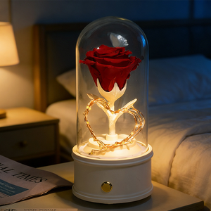 Caja Musical con Conexión Bluetooth, Caja Musical Clásica Personalizada Pequeña con Rosa Preservada, Caja Musical Única para Regalo de Novia - Product Image 5