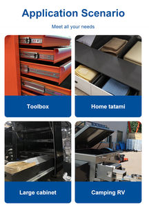 76 मिमी 220 किलो 2.5 मिमी गेंद भारी शुल्क टेलीस्कोपिक स्लाइड रेल नरम बंद करना कैबिनेट/दराज रेल गोदाम के लिए पूर्ण विस्तार - Product Image 5