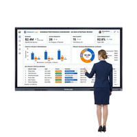 Tableau blanc interactif pour l'enseignement en classe 55 65 75 85 86 98 100 110 pouces avec fonction multi-touch et partage sans fil