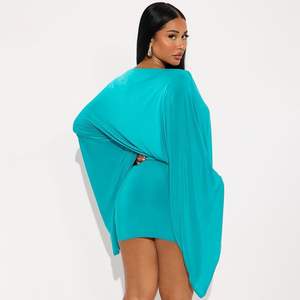 Conjunto de Vestido de Fiesta de Dos Piezas para Mujer 2026, Personalizado, con Hombros Descubiertos, Mangas Campana, Ajustado, Falda Mini de Satén, Cintura Natural - Product Image 6