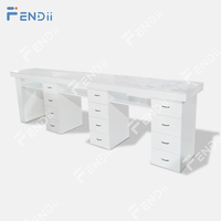 Tables de manucure professionnelle de luxe Nail Tech Table de meubles pour salon