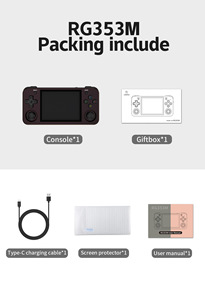 <span class=keywords><strong>Console</strong></span> de jeu portable Gamer Boy Abrenica <span class=keywords><strong>RG353m</strong></span> avec double système d'exploitation intégré, jeux rétro RPG ACT Limux Android - Product Image 5