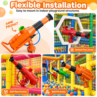 Équipement de jeu interactif pour enfants : canon à balles en mousse pour aire de jeux intérieure commerciale, piscine à balles, jeu de tir pour centre de jeux souples.