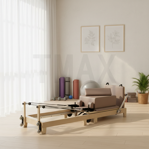 Reformer de Pilates Plegable Profesional con Marco de Madera de Arce, Equipo de Fitness para Ejercicios Corporales y Entrenamiento de Fuerza - Product Image 1