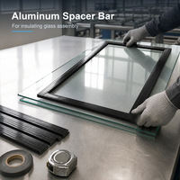 Barres d'espacement en aluminium prélaqué pour verre isolant, couleur RAL, gris, noir, blanc, vente en gros usine