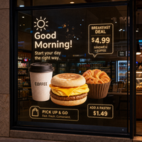 Écran LED transparent flexible pour vitrine de magasin de proximité