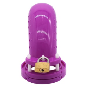 FRRK Plastic Chastity Device Penis Lock Sissy Gay Sexy Wearing Chastity Cage Penis Locked in Lust BDSM Sex <b>Toys</b> <b>for</b> <b>Men</b> - Product Image 4