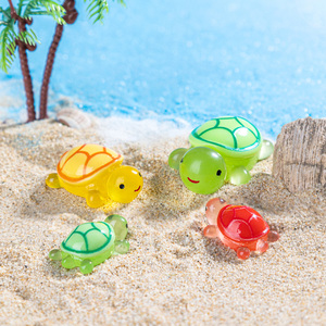 Miniatures lumineuses en résine, animaux miniatures qui brillent dans le noir, figurines de tortues marines pour jardin féerique, micro-paysage, décoration de maison de poupée - Product Image 4