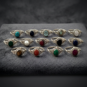 Bague en argent 925 avec pierres naturelles et pierres précieuses multiples, bagues en argent sterling 925, cadeau de Noël - Product Image 2