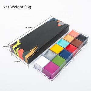 Body Painting Play Clown Fiesta <span class=keywords><strong>de</strong></span> Halloween Paleta <span class=keywords><strong>de</strong></span> maquillaje Pintura facial 12 Color Body Face Painted Palette - Product Image 6