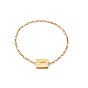 Bracciale in Acciaio Inossidabile con Lettera L ZX 12x14cm Placcato Oro Minimalista Unisex per Uso Quotidiano Gioielleria Raffinata - Product Image 2