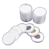 Support de présentation pour collection de pièces de monnaie, parfaitement adapté aux pièces de 38/33/28/23/18 mm, capsule en acrylique avec joint en mousse EVA réglable