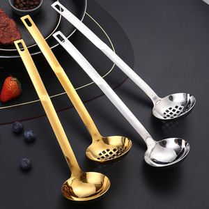 Louche à fondue en acier inoxydable, grande capacité, longue portée, louche de cuisine et domestique, passoire, louche à long manche pour restaurant - Product Image 3