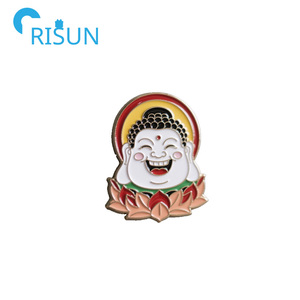 En gros Classiques Dessin Animé Miro <span class=keywords><strong>Bouddha</strong></span> Émail Épinglette Logo Personnalisé Heureux Sourire Rire <span class=keywords><strong>Bouddha</strong></span> Émail Pin Badge Broche - Product Image 2