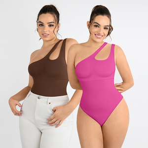Vente en gros 2023 <span class=keywords><strong>Seyx</strong></span> Combinaisons string rose à une épaule pour femmes, contrôle du ventre, amincissantes, body sculptant, vêtements de maintien - Product Image 1
