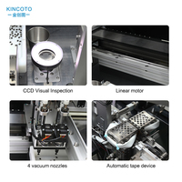 Machine d'emballage automatique de circuits intégrés pour puces en vrac sur bobine, double tête, 4 buses sous vide, contrôle PLC à distance, facile à utiliser