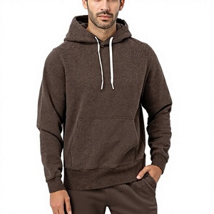 Sweat-shirt à capuche en polaire pour homme, 100 % polyester, couleur unie, coupe classique, décontracté, avec poche, pour l'hiver, anti-boulochage - Product Image 1