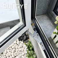 Fenêtre à double battant en aluminium de style français personnalisée SUNGYE, insonorisée, avec verre trempé, pour villa