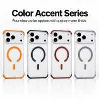 Étui de téléphone magnétique fin C0498 pour iPhone 11 12 13 14 15 16 18 Pro Max 17 Air, coque transparente mate sans bordure