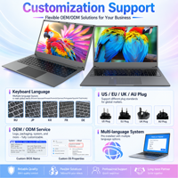 Ordinateur portable OEM personnalisé 15,6 pouces FHD IPS, processeur Core i5-6200U, 8/16 Go de mémoire DDR3, SSD NGFF en option, déverrouillage par empreinte digitale, clavier rétroéclairé