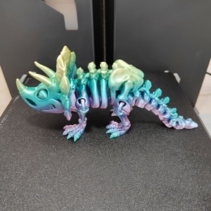 Squelette de Triceratops imprimé en 3D, ornement réaliste de dinosaure avec articulations mobiles, jouet mignon pour enfants inspiré des personnages de La Reine des Neiges - Product Image 3